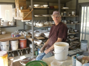 John in the glaze shop